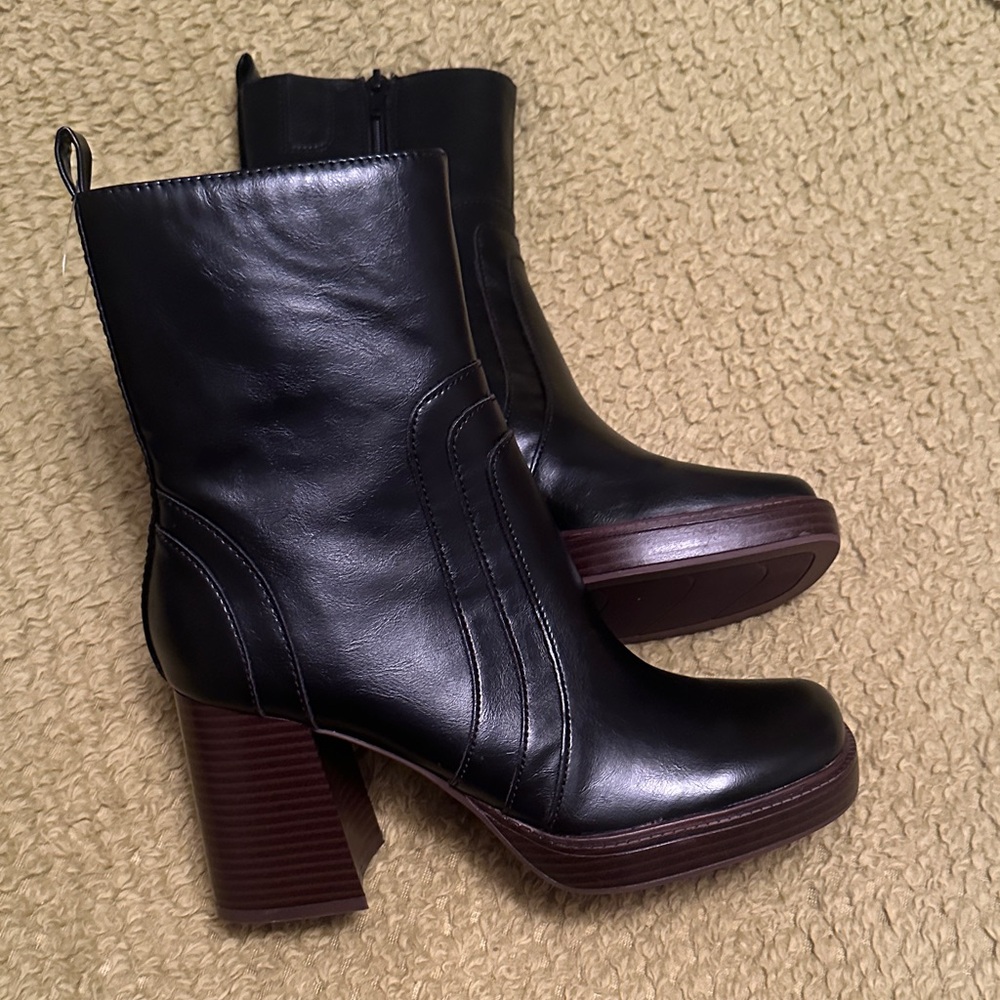 Nine West Black Heeled Boots- Brand New No Box